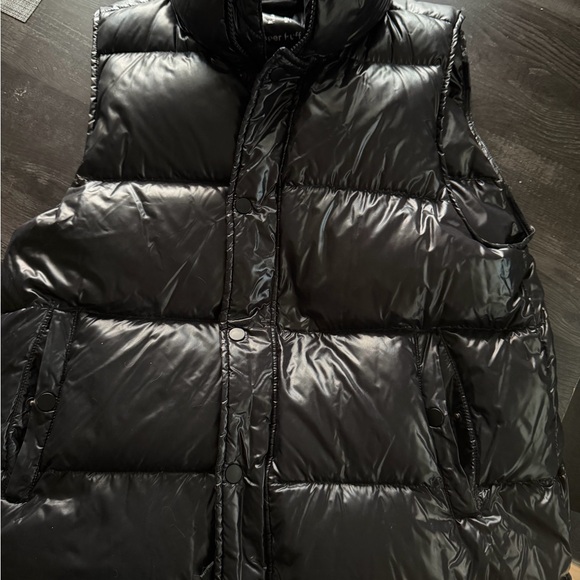 TNA Jackets & Blazers - TNA Shiny Black Puffer Vest